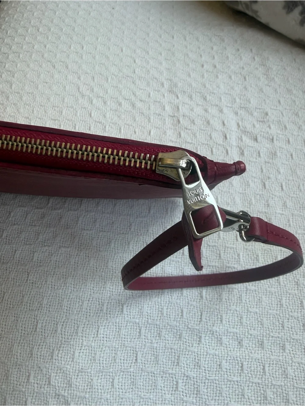 Louis Vuitton Fuschia Epi Leather Wristlet Pouch